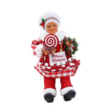 Christmas Chef Ms Claus Figurine Doll Toy for Fireplace Party Supplies Home Style A