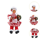 Christmas Chef Ms Claus Figurine Doll Toy for Fireplace Party Supplies Home Style A