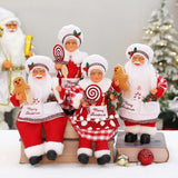 Christmas Chef Ms Claus Figurine Doll Toy for Fireplace Party Supplies Home Style A