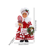 Christmas Chef Ms Claus Figurine Doll Toy for Fireplace Party Supplies Home Style C