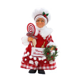 Christmas Chef Ms Claus Figurine Doll Toy for Fireplace Party Supplies Home Style C