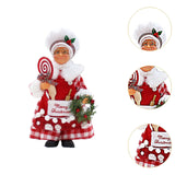 Christmas Chef Ms Claus Figurine Doll Toy for Fireplace Party Supplies Home Style C