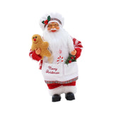 Christmas Chef Ms Claus Figurine Doll Toy for Fireplace Party Supplies Home Style D