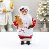 Christmas Chef Ms Claus Figurine Doll Toy for Fireplace Party Supplies Home Style D