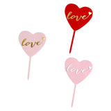 20Pcs Birthday Cake Topper Cake Pick Cake Decoration for Party Birthday Home Pink Gold