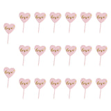 20Pcs Birthday Cake Topper Cake Pick Cake Decoration for Party Birthday Home Pink Gold