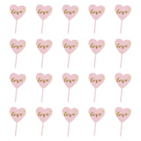 20Pcs Birthday Cake Topper Cake Pick Cake Decoration for Party Birthday Home Pink Gold