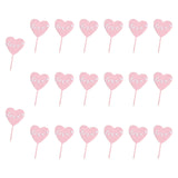 20Pcs Birthday Cake Topper Cake Pick Cake Decoration for Party Birthday Home Pink White