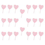 20Pcs Birthday Cake Topper Cake Pick Cake Decoration for Party Birthday Home Pink White