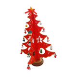 Christmas Tree Desk Decoration Xmas Tree Ornament for New Year Party Holiday Red