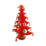 Christmas Tree Desk Decoration Xmas Tree Ornament for New Year Party Holiday Red