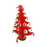 Christmas Tree Desk Decoration Xmas Tree Ornament for New Year Party Holiday Red