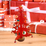 Christmas Tree Desk Decoration Xmas Tree Ornament for New Year Party Holiday Red