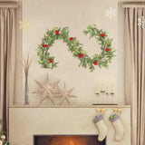 Christmas Garland with Red Berries Artificial for Home Stairs Fireplace Style B