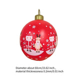 Maxbell Inflatable Christmas Ball Sturdy Xmas Inflatable Ball for Yard Porch Outside Style A