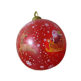 Maxbell Inflatable Christmas Ball Sturdy Xmas Inflatable Ball for Yard Porch Outside Style B