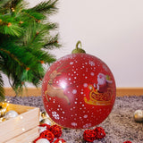 Maxbell Inflatable Christmas Ball Sturdy Xmas Inflatable Ball for Yard Porch Outside Style B