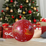 Maxbell Inflatable Christmas Ball Sturdy Xmas Inflatable Ball for Yard Porch Outside Style B