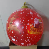 Maxbell Inflatable Christmas Ball Sturdy Xmas Inflatable Ball for Yard Porch Outside Style B