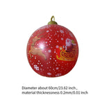 Maxbell Inflatable Christmas Ball Sturdy Xmas Inflatable Ball for Yard Porch Outside Style B