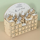 Maxbell Lighted Advent Calendar 2024 DIY Home Decor for Shop Window Festival Desktop