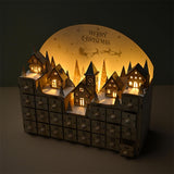 Maxbell Lighted Advent Calendar 2024 DIY Home Decor for Shop Window Festival Desktop