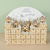 Maxbell Lighted Advent Calendar 2024 DIY Home Decor for Shop Window Festival Desktop