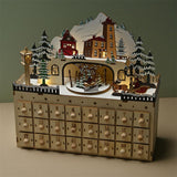 Wooden Advent Calendar 2024 Decorative Nativity for Office Party Shop Window