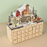 Wooden Advent Calendar 2024 Decorative Nativity for Office Party Shop Window