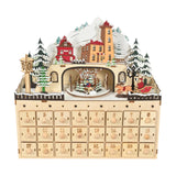 Wooden Advent Calendar 2024 Decorative Nativity for Office Party Shop Window