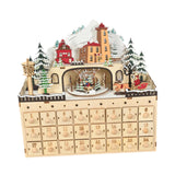 Wooden Advent Calendar 2024 Decorative Nativity for Office Party Shop Window