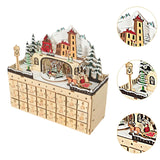 Wooden Advent Calendar 2024 Decorative Nativity for Office Party Shop Window