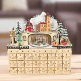 Wooden Advent Calendar 2024 Decorative Nativity for Office Party Shop Window