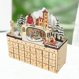 Wooden Advent Calendar 2024 Decorative Nativity for Office Party Shop Window