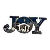 Christmas Nativity Figurine Collectible Joy Letter Sign Christmas Decoration