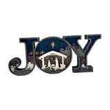 Christmas Nativity Figurine Collectible Joy Letter Sign Christmas Decoration