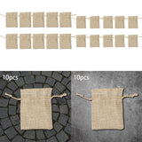 10x Burlap Jewelry Storage Bag Wedding Crafts Birthday Burlap Drawstring Bag 13cmx18cm