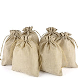 10x Burlap Jewelry Storage Bag Wedding Crafts Birthday Burlap Drawstring Bag 13cmx18cm