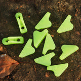 10Pcs Tent guyline Cord Adjusters Triangle Tent Buckles for Climbing Camping 2.3cmx0.8cmx1.4cm