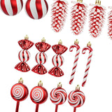 15Pcs Christmas Ornaments Gifts Christmas Balls for Home Holiday Anniversary Red