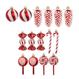 15Pcs Christmas Ornaments Gifts Christmas Balls for Home Holiday Anniversary Red