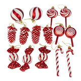 15Pcs Christmas Ornaments Gifts Christmas Balls for Home Holiday Anniversary Red