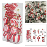 15Pcs Christmas Ornaments Gifts Christmas Balls for Home Holiday Anniversary Red