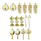 15Pcs Christmas Ornaments Gifts Christmas Balls for Home Holiday Anniversary Gold