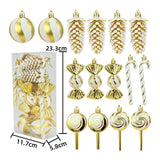 15Pcs Christmas Ornaments Gifts Christmas Balls for Home Holiday Anniversary Gold