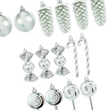 15Pcs Christmas Ornaments Gifts Christmas Balls for Home Holiday Anniversary Silver