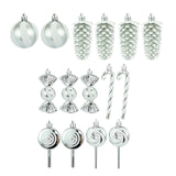 15Pcs Christmas Ornaments Gifts Christmas Balls for Home Holiday Anniversary Silver