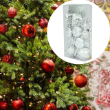 15Pcs Christmas Ornaments Gifts Christmas Balls for Home Holiday Anniversary Silver