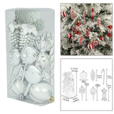 15Pcs Christmas Ornaments Gifts Christmas Balls for Home Holiday Anniversary Silver