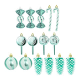 15Pcs Christmas Ornaments Gifts Christmas Balls for Home Holiday Anniversary Green